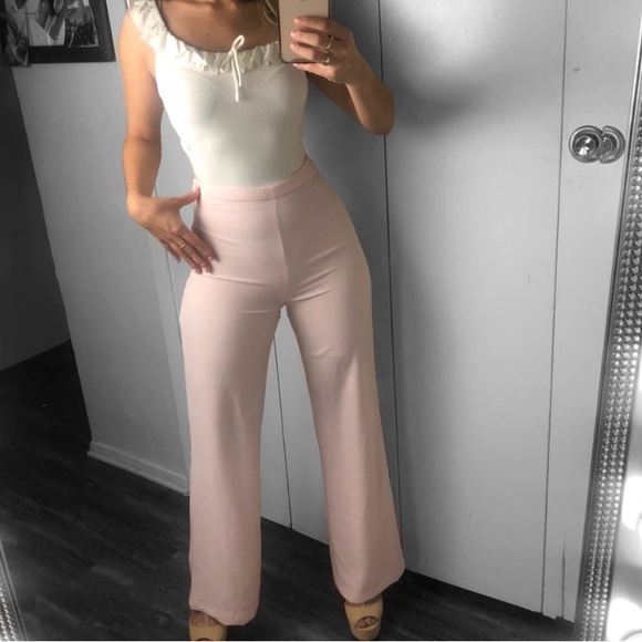 American Apparel Pants - American Apparel Light Pink High Rise Pants